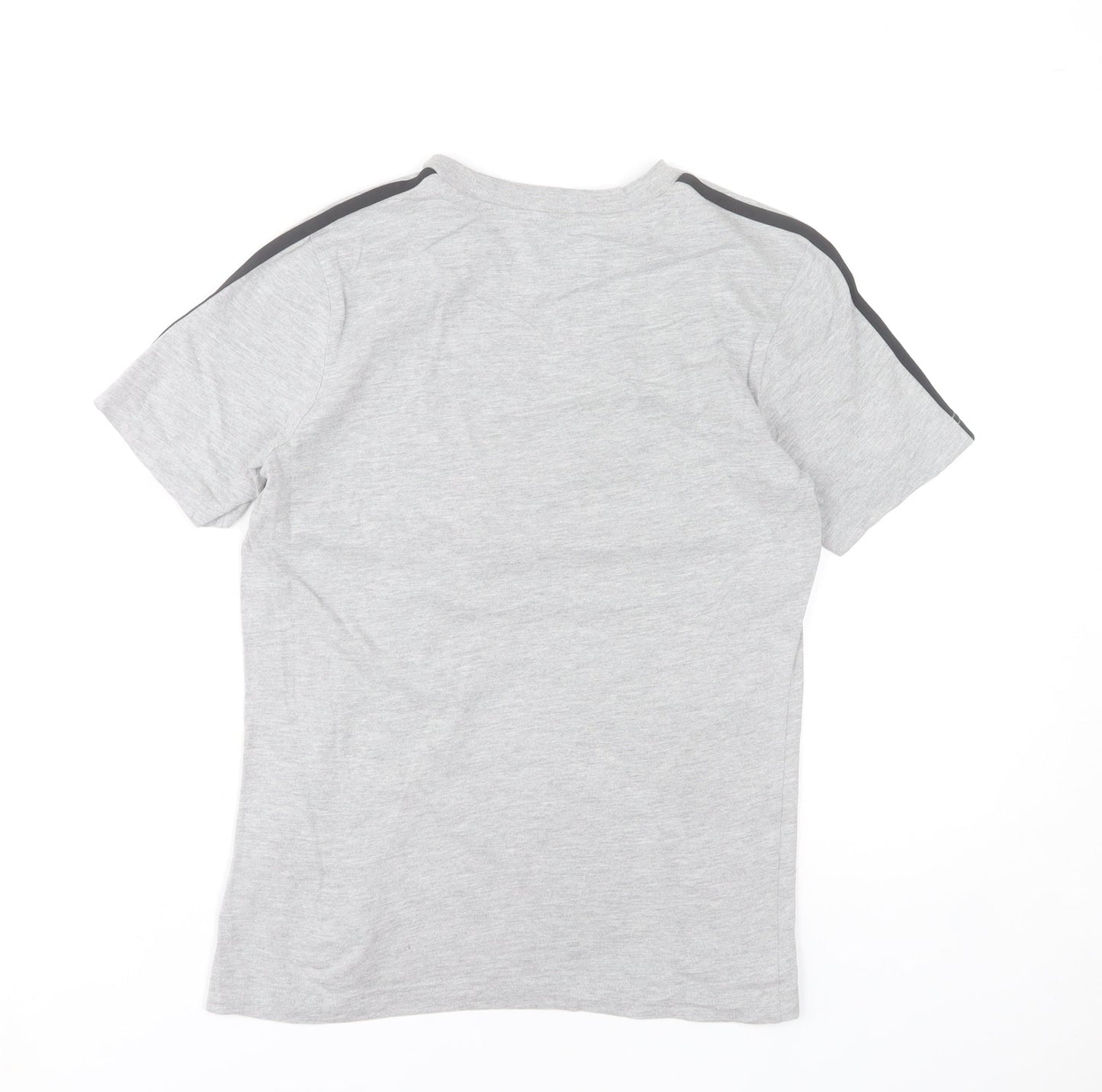Adidas Boys Grey 11-12 Years Short Sleeve Crew Neck Sports T-Shirt