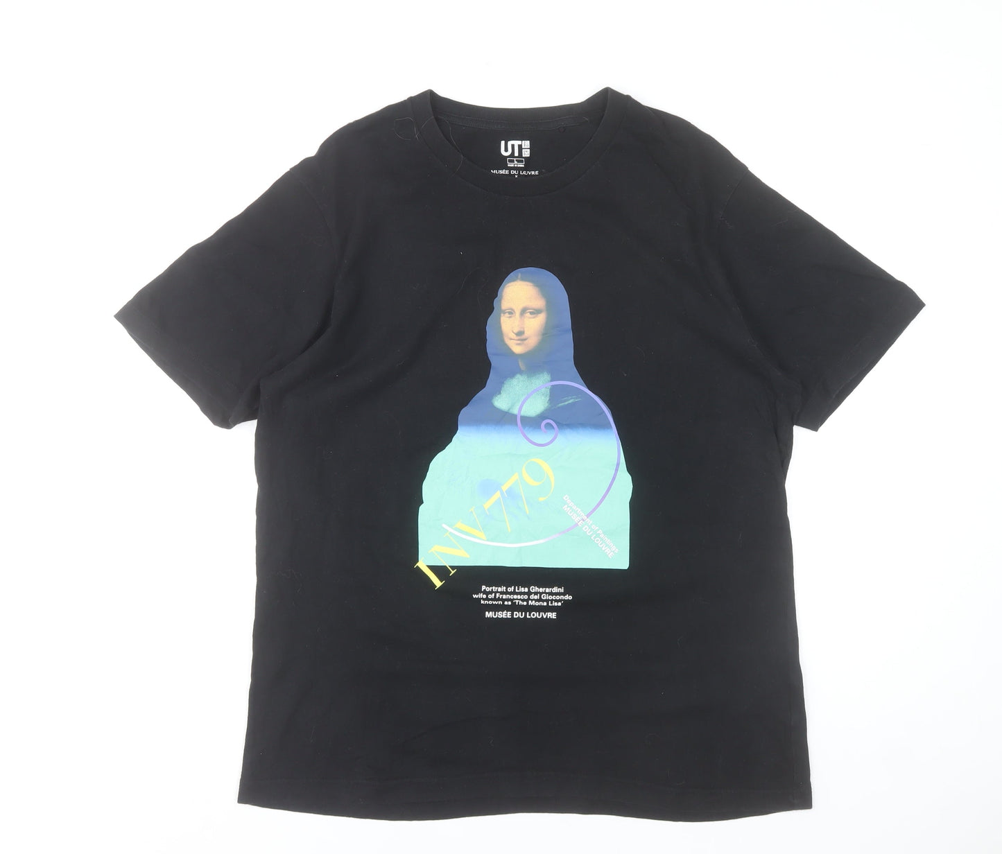 Uniqlo Men’s Black Art Graphic T-Shirt L Musée du Louvre Peter Saville