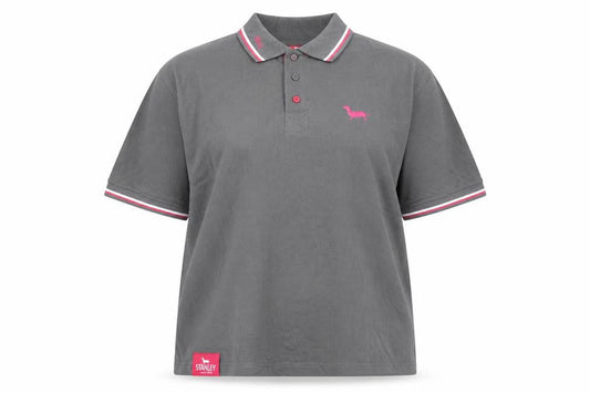 Stanley Womens Grey Polo Shirt 2XL Collared Short Sleeve Casual Top