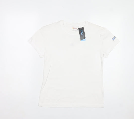 Invista Women’s White COOLMAX Lycra Short Sleeve T-Shirt Size L
