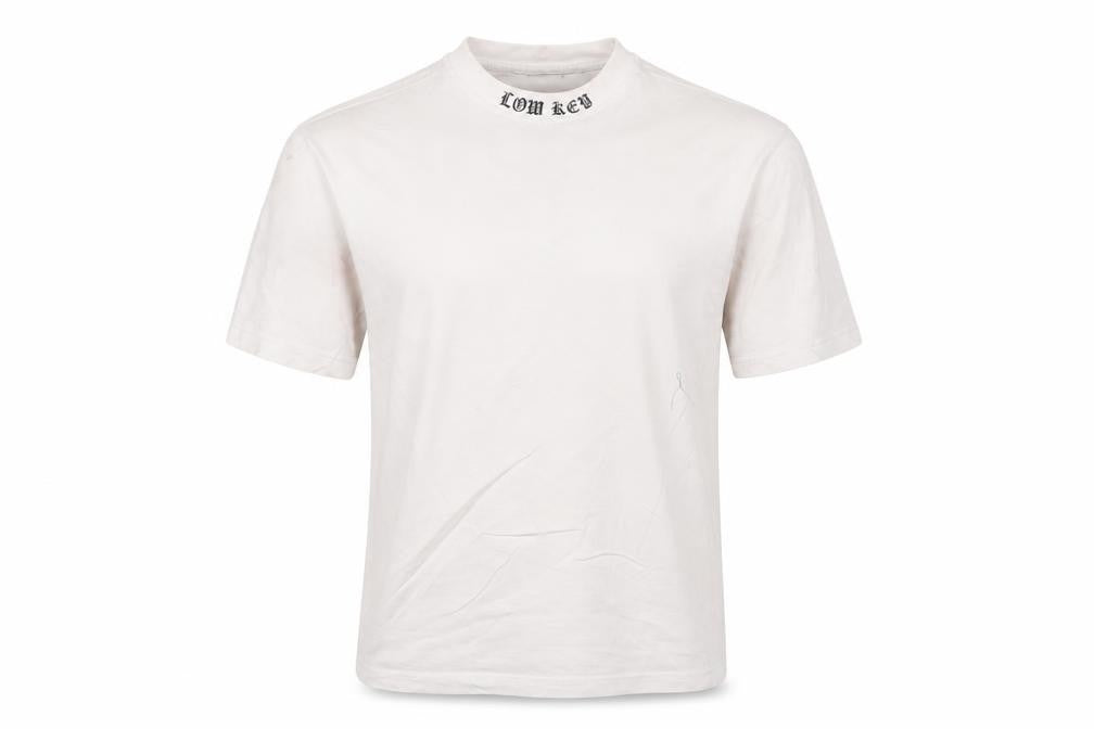 mrp Men’s White Relaxed Fit LOW KEY Graphic T-Shirt Size S