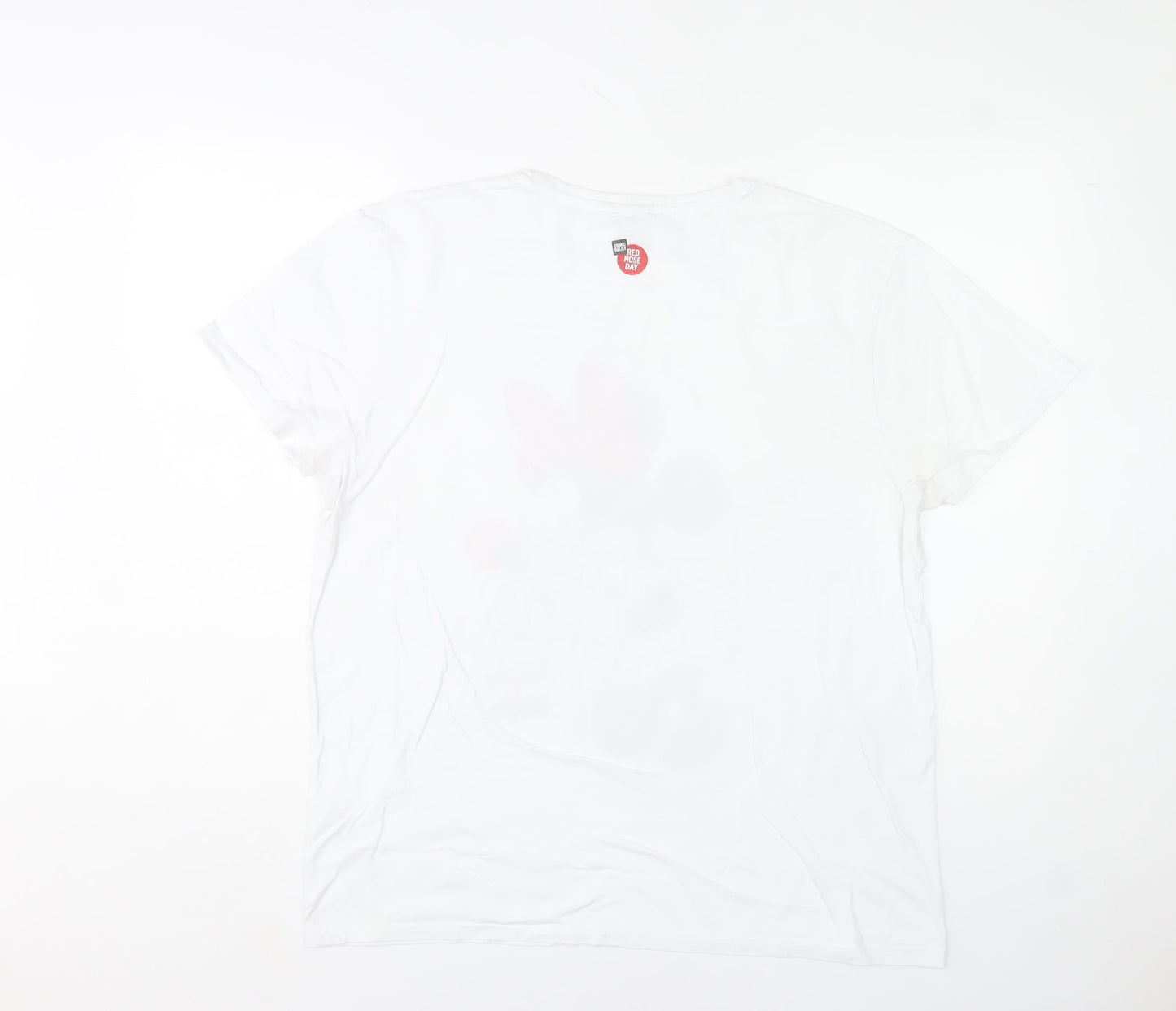 Comic Relief Women’s White Minnie Mouse Disney T-Shirt Size L