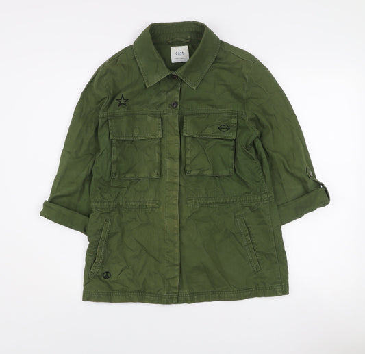 Dust Women’s Green Cotton Utility Button-Up Shirt Size M