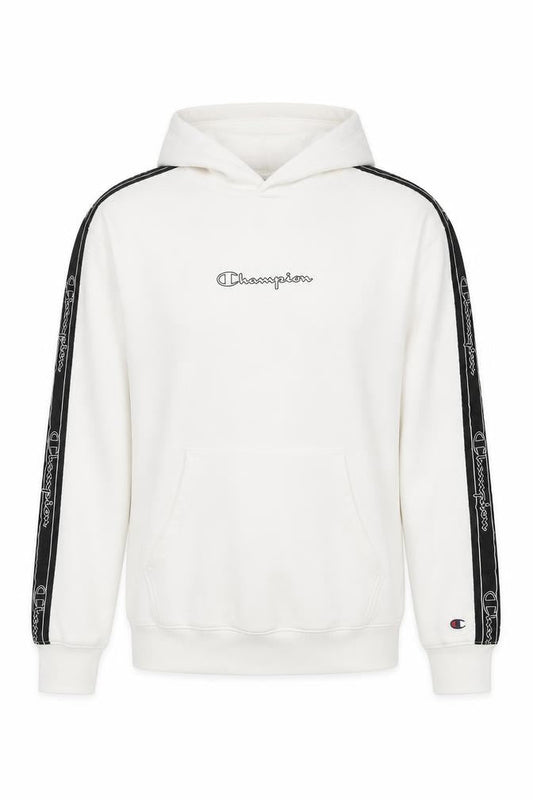 Champion Men's White Pullover Hoodie Medium Logo Fleece