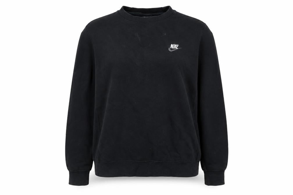 Nike Women's Black Small Pullover Sweatshirt Crew Neck Cotton Blend