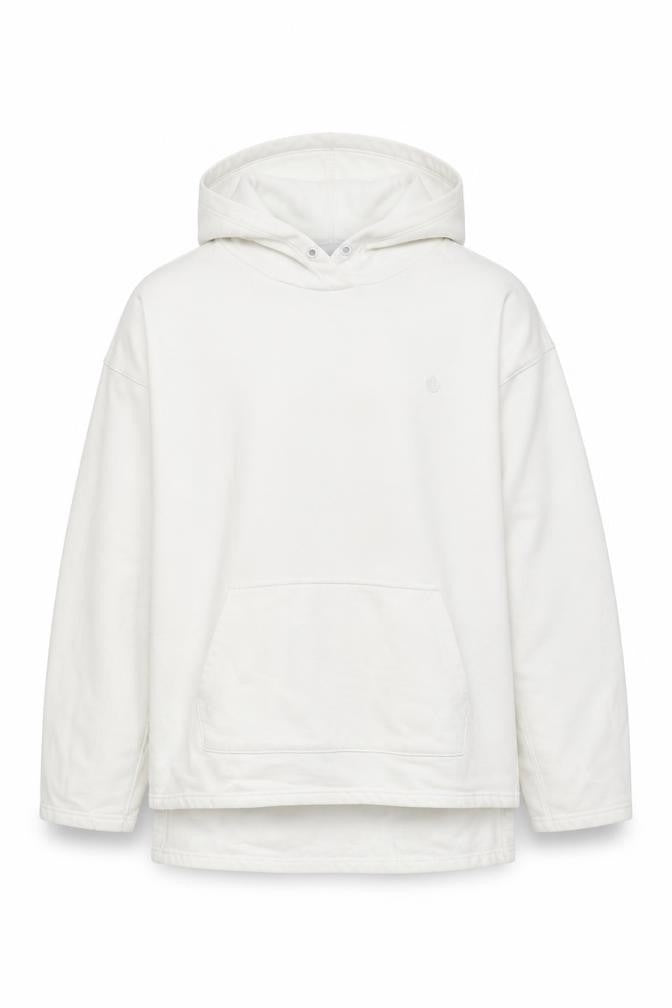 adidas Men’s White Pullover Hoodie L Fleece Logo Sweatshirt
