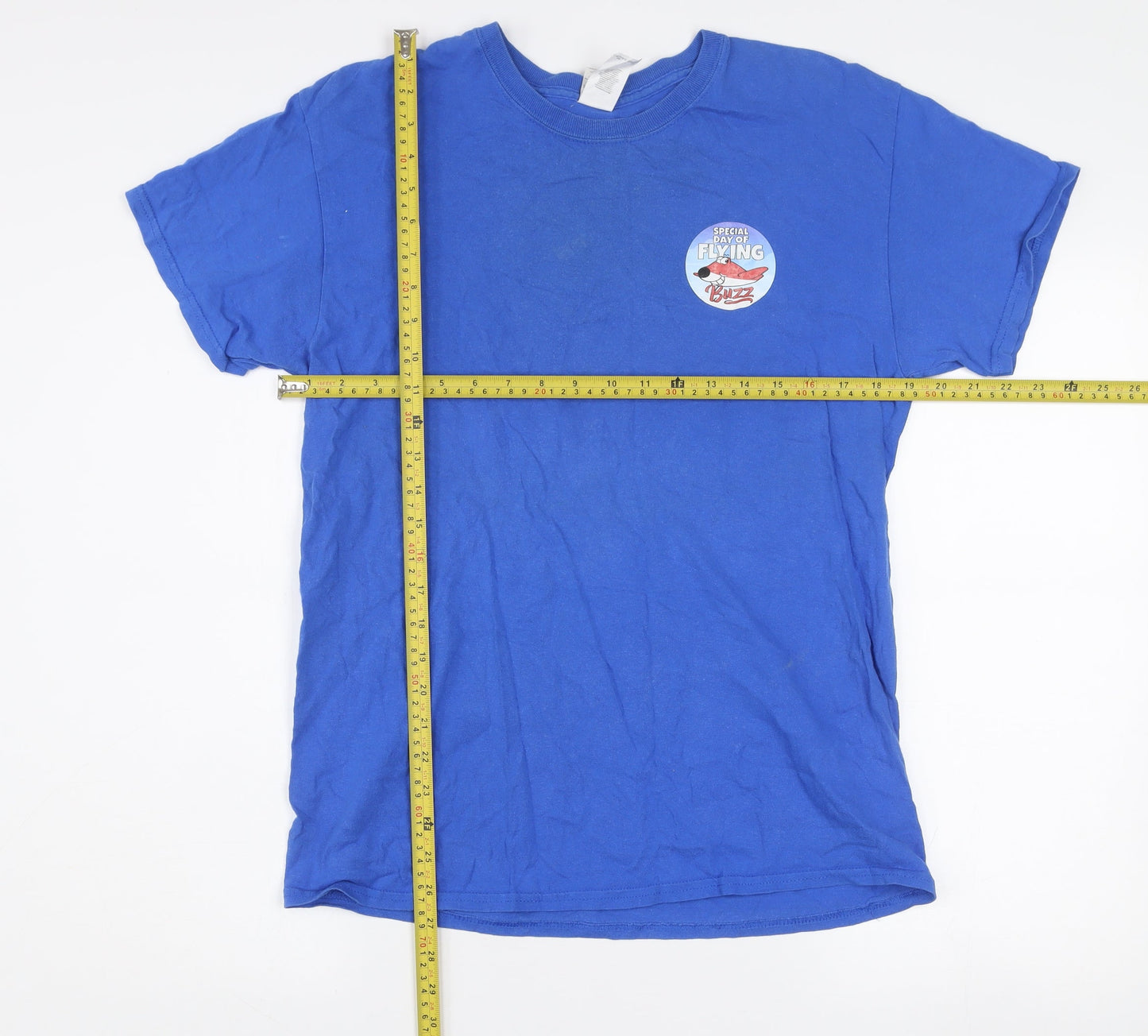 Gildan Blue Men's Medium Newcastle Airfield Graphic Cotton T-Shirt