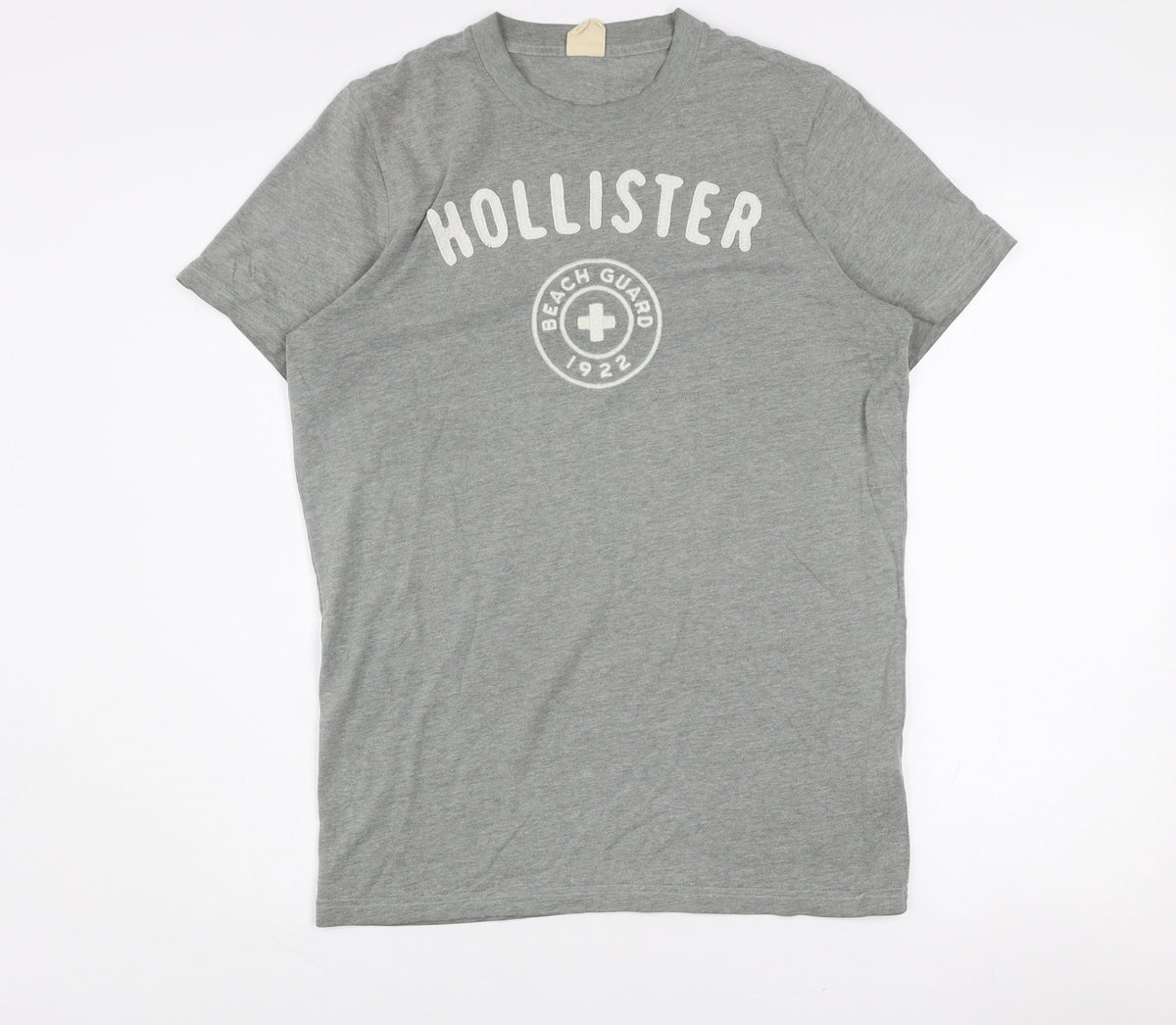 Hollister Men’s Grey Beach Graphic Crew Neck Cotton Blend T-Shirt M