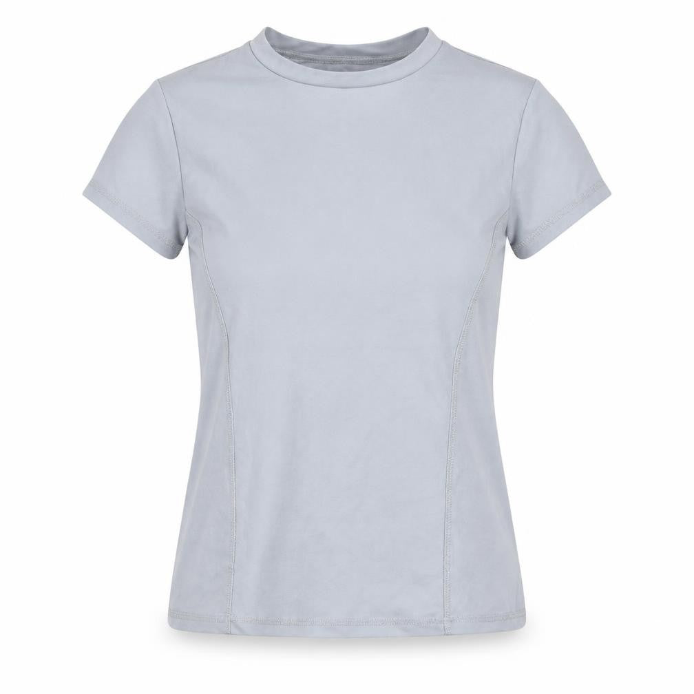Glassons Women Grey M Short Sleeve Slim Fit Activewear T-Shirt