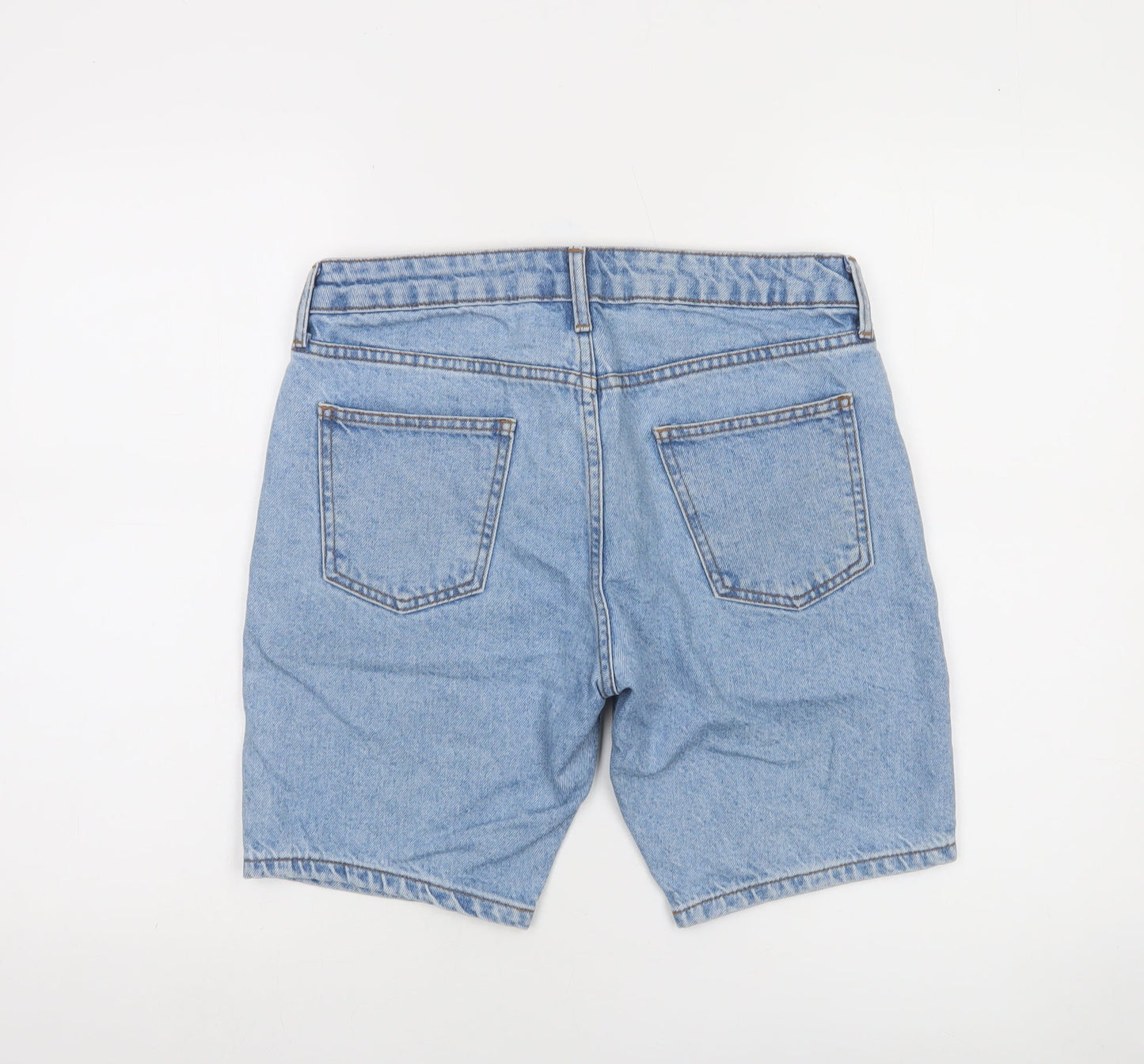 Topman Men's Blue Denim Regular Fit 5-Pocket Shorts Size 28