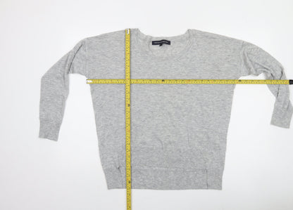Back view of French Connection Women's Grey L Knit Crew Neck jumper