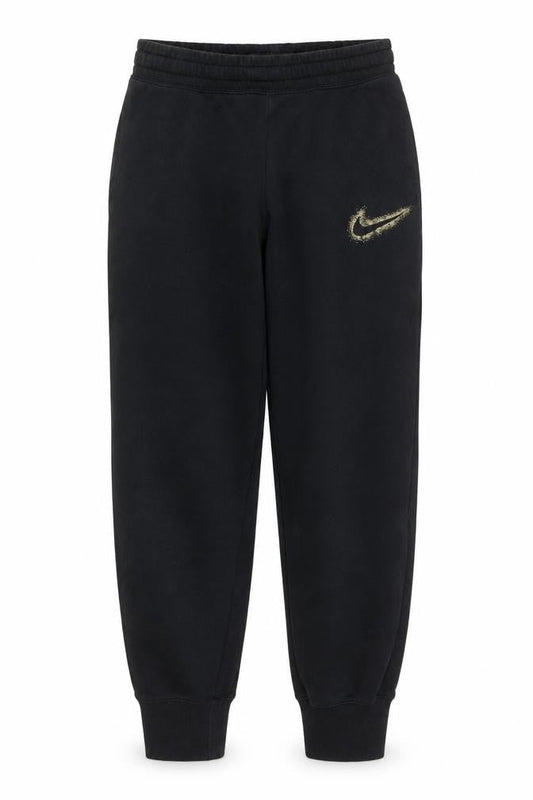 Front view of Nike girls’ black jogger trousers size 146cm fleece sports sweatpants