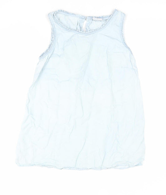 Mama Licious Women's Blue Sleeveless Maternity Blouse S