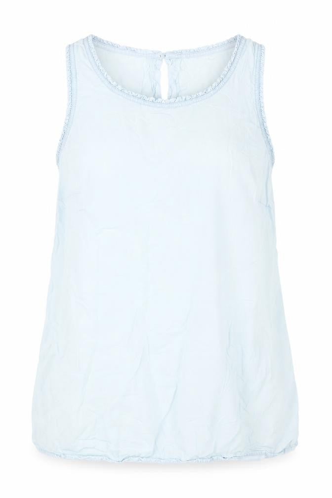 Mama Licious Women's Blue Sleeveless Maternity Blouse S