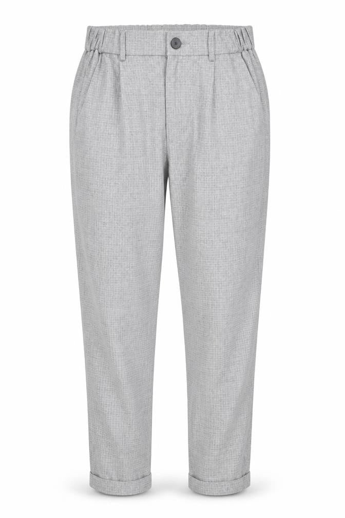 Pull&Bear Women's Grey Check Chino Tapered Trousers Size 12