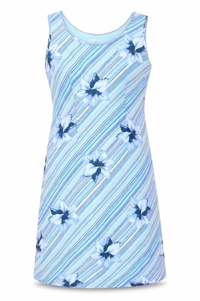 Berkertex Women’s Blue Floral Shift Dress Size 14 Sleeveless Summer