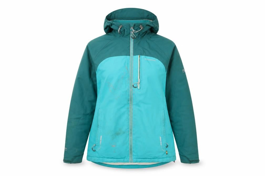 Craghoppers Womens Blue Waterproof Hooded Parka Jacket Size 12