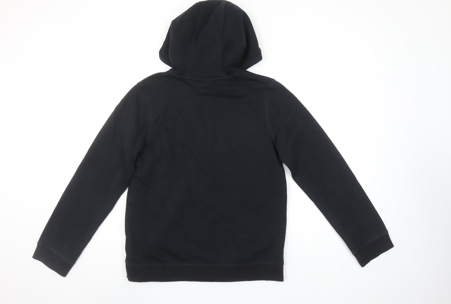 Nike Boys Black Full Zip Hoodie Size L Cotton Blend Sportswear