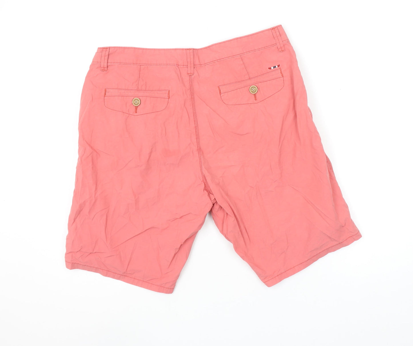Napapijri Men's Pink Chino Shorts Size 35 Regular Fit Cotton