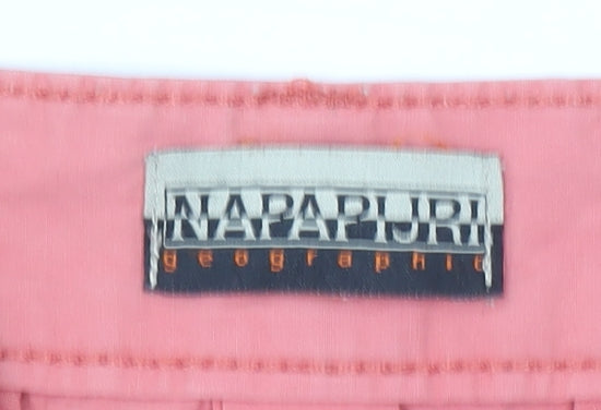 Napapijri Men's Pink Chino Shorts Size 35 Regular Fit Cotton