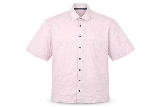 Marvelis Men's Pink Short Sleeve Non-Iron Button-Up Shirt Size 16