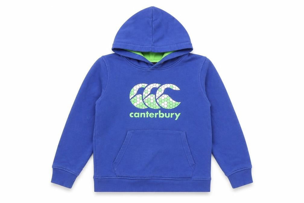 Canterbury Boys Blue Hoodie Age 10 Pullover Cotton Blend Rugby Style