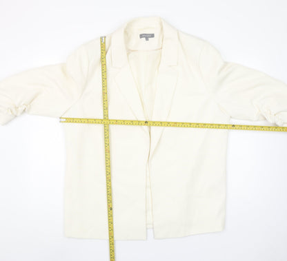 Back view of Principles Women Ivory, size 16, Long Sleeve Single-Breasted Blazer