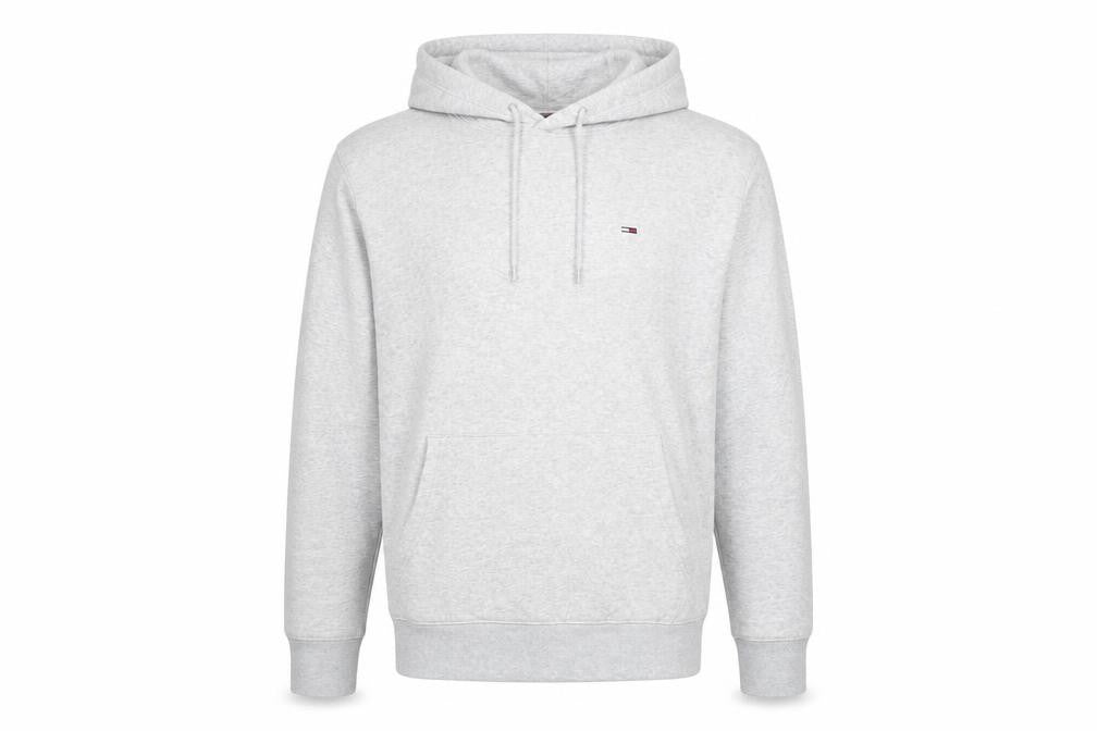 Tommy Jeans Men's Grey Pullover Hoodie L Regular Fit Classic Style