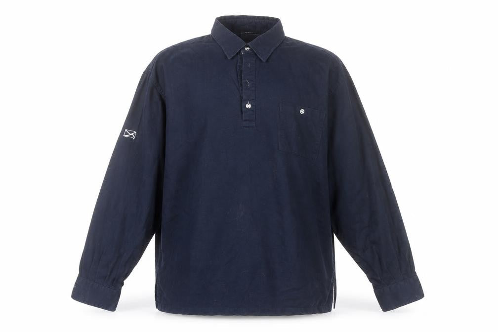 Heritage Scotland Men’s Blue Cotton Long Sleeve Button-Up Shirt XL