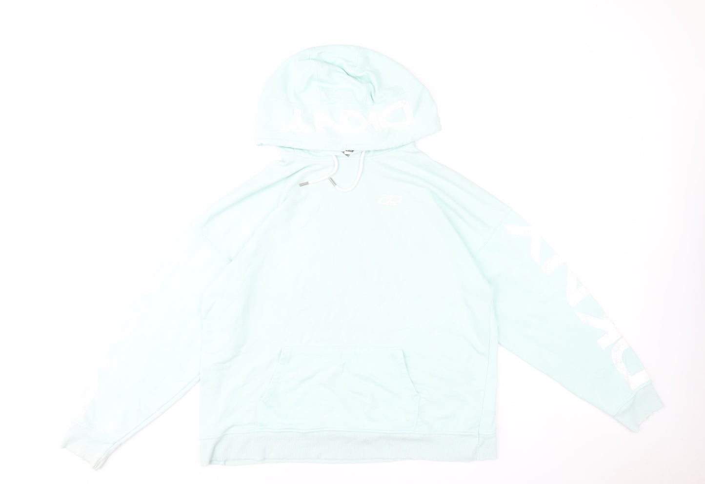 DKNY Sport Women's Blue Pullover Hoodie Size M Cotton Blend