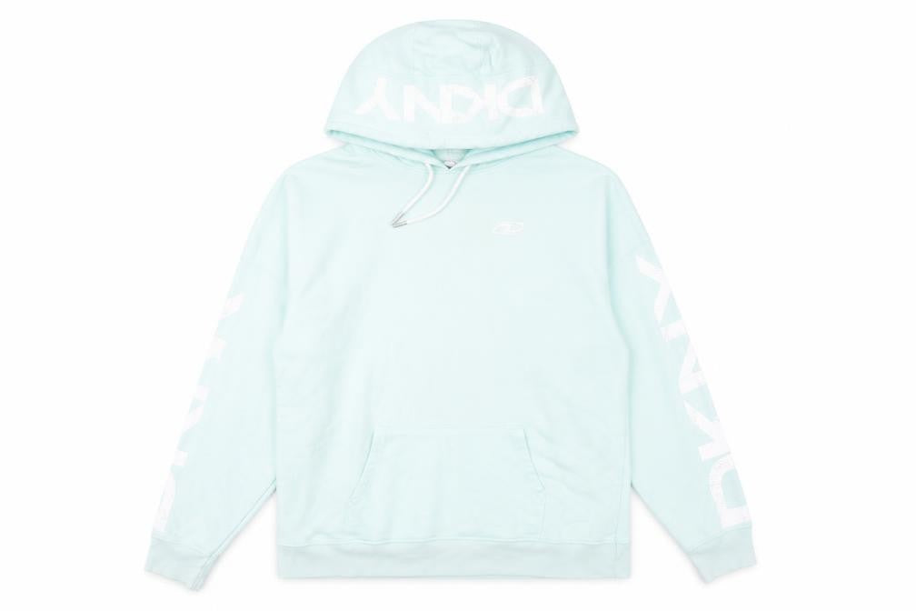 DKNY Sport Women's Blue Pullover Hoodie Size M Cotton Blend