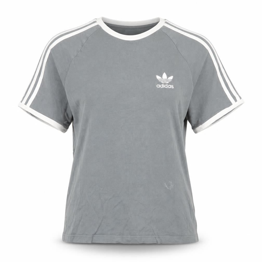 Adidas Women’s Grey Ringer T-Shirt Size S Short Sleeve Crew Neck