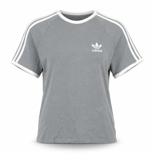 Adidas Women’s Grey Ringer T-Shirt Size S Short Sleeve Crew Neck