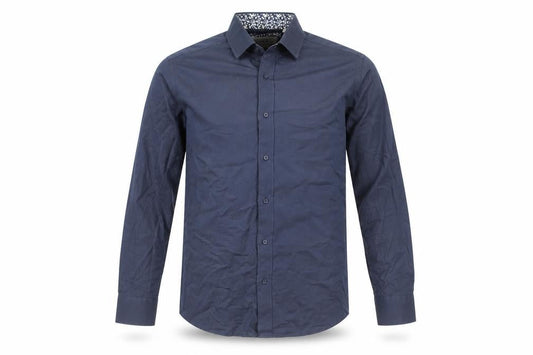 Gianni Feraud Men's Blue Slim Fit Formal Dress Shirt Size 16