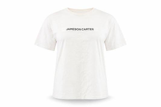 Jameson Carter Womens White Cotton Basic T-Shirt Size S