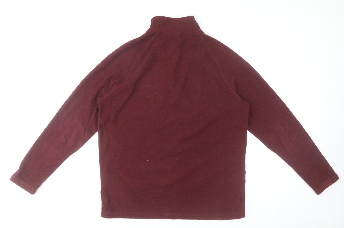 Trespass Mens Red Fleece 1/2 Zip Pullover Sweatshirt L