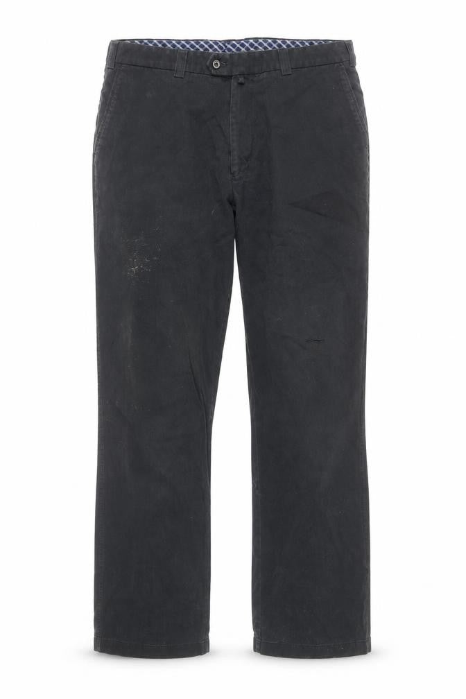 Douglas Men Black Regular Fit Stretch Corduroy Chino Trousers 38W 32L