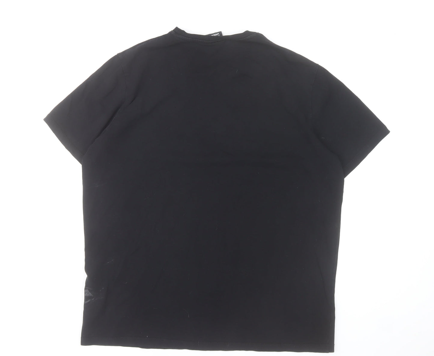 Karl Lagerfeld Men's Black Crew Neck Cotton Blend T-Shirt XL