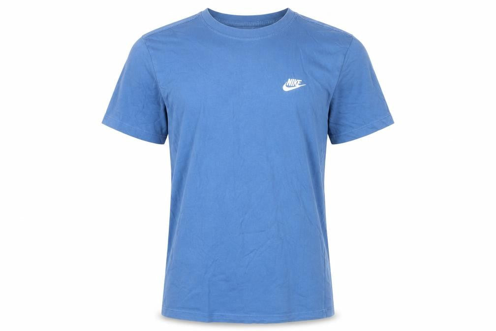 Nike Men's Blue Crew Neck Cotton Short Sleeve T-Shirt Size S