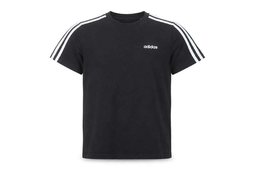 Adidas Boys Black 164 Regular Fit Crew Neck Short Sleeve T-Shirt