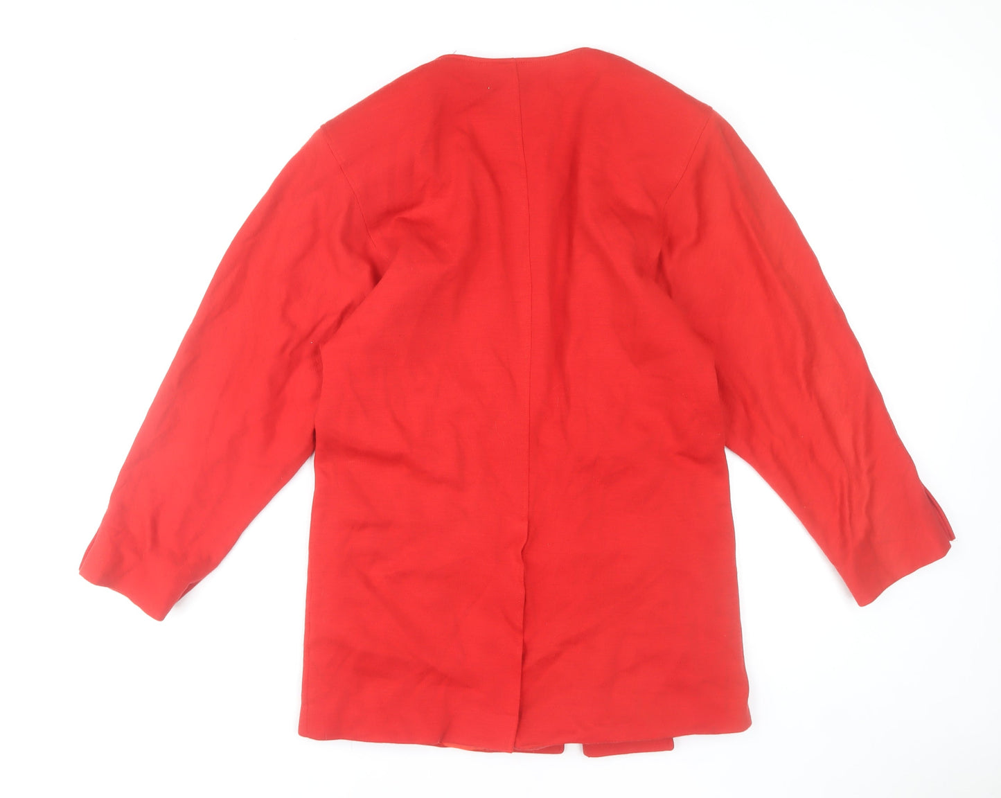 Louis Féraud Women's Red Wool Blazer UK 10 Classic Lined Jacket