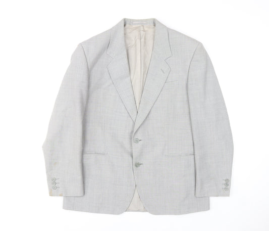 Varteks International Men's Grey Wool Blend 42 Blazer Jacket