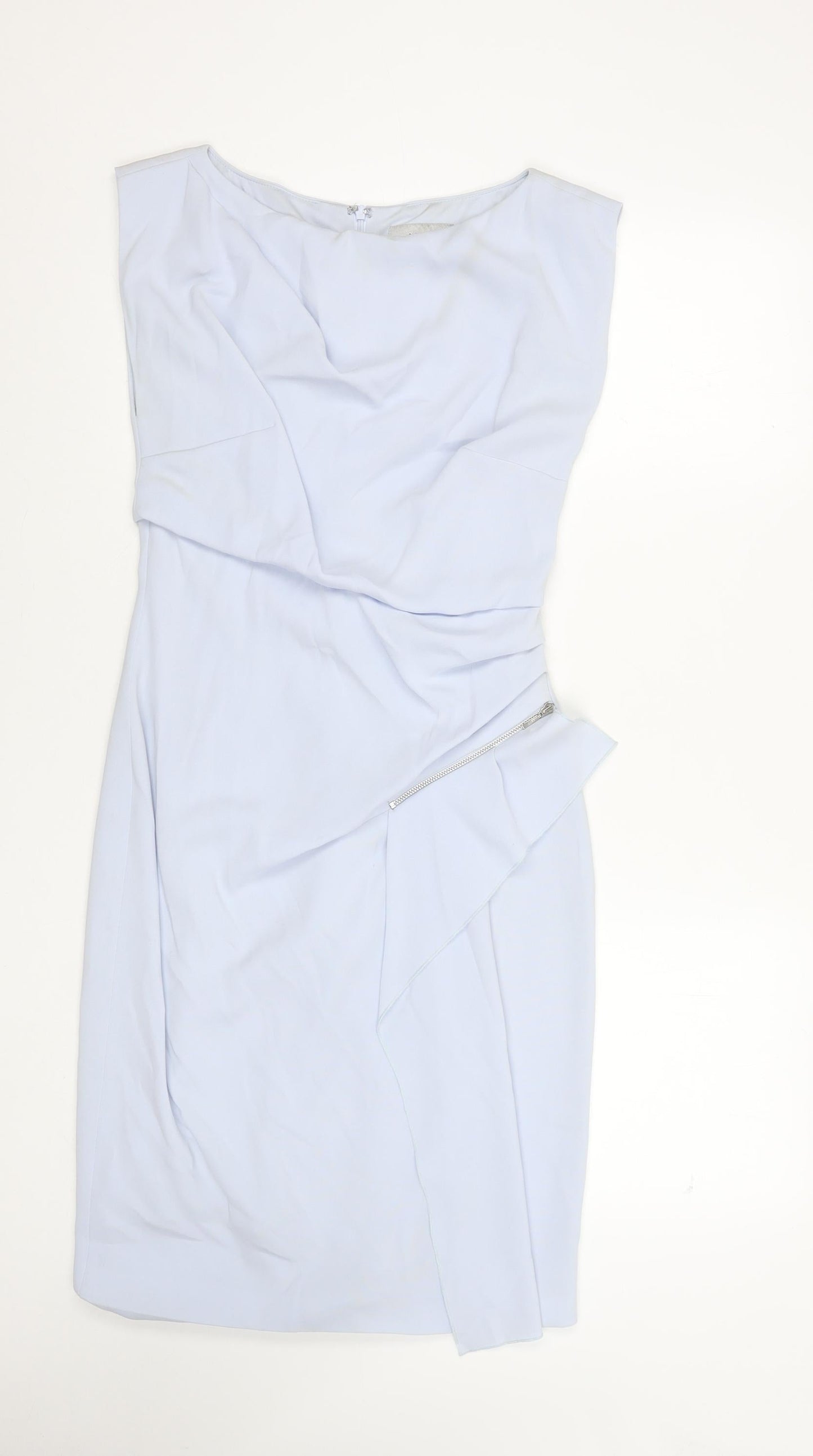 Coast Women Blue Size 10 Sheath Knee Length Sleeveless Dress