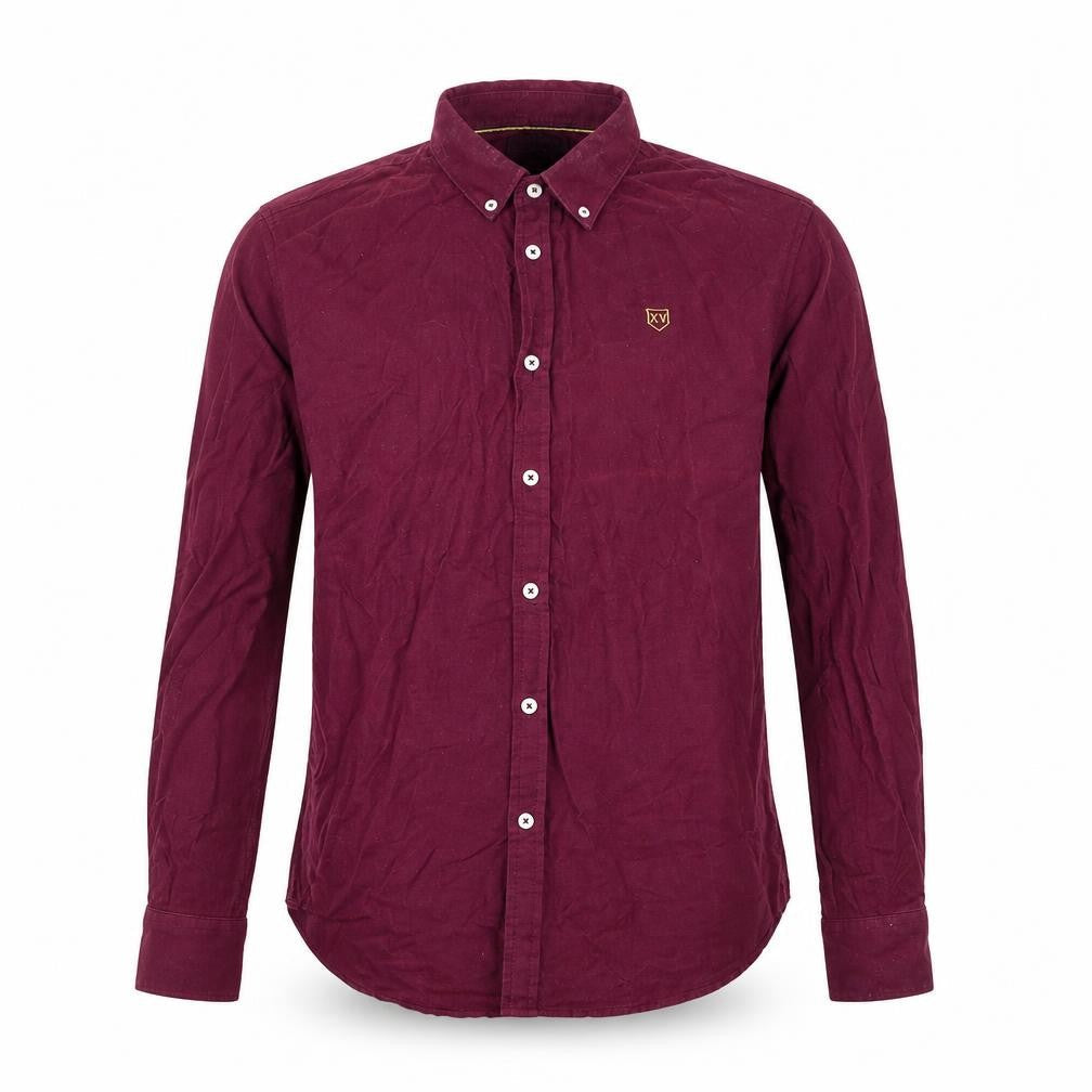 XV Kings Men's Red Long Sleeve Button-Up Shirt Size M Regular Fit Cotton