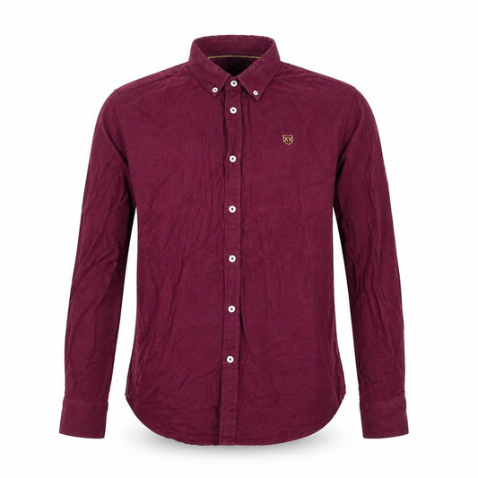 XV Kings Men's Red Long Sleeve Button-Up Shirt Size M Regular Fit Cotton