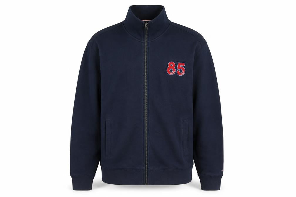 Tommy Hilfiger Men's Blue Full Zip Sweatshirt XL Embroidered Logo
