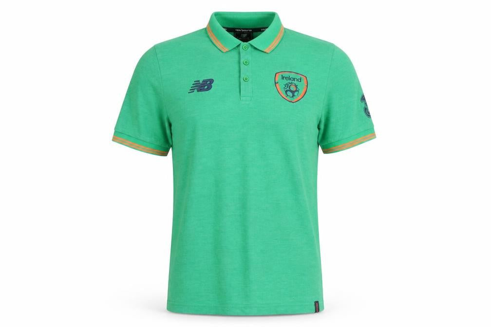 New Balance Men's Green Ireland Polo Shirt Size S Football Sportswear