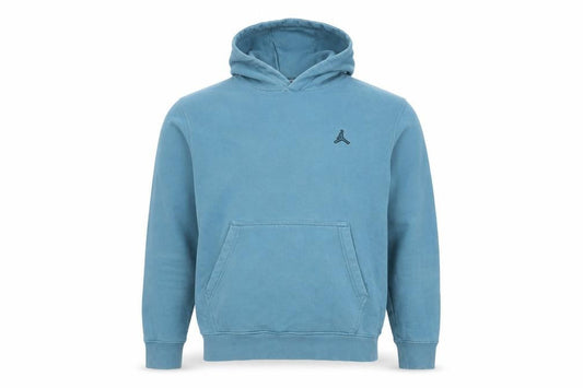 Front view of Jordan Men's Blue Pullover Hoodie Small Regular Fit Sportswear