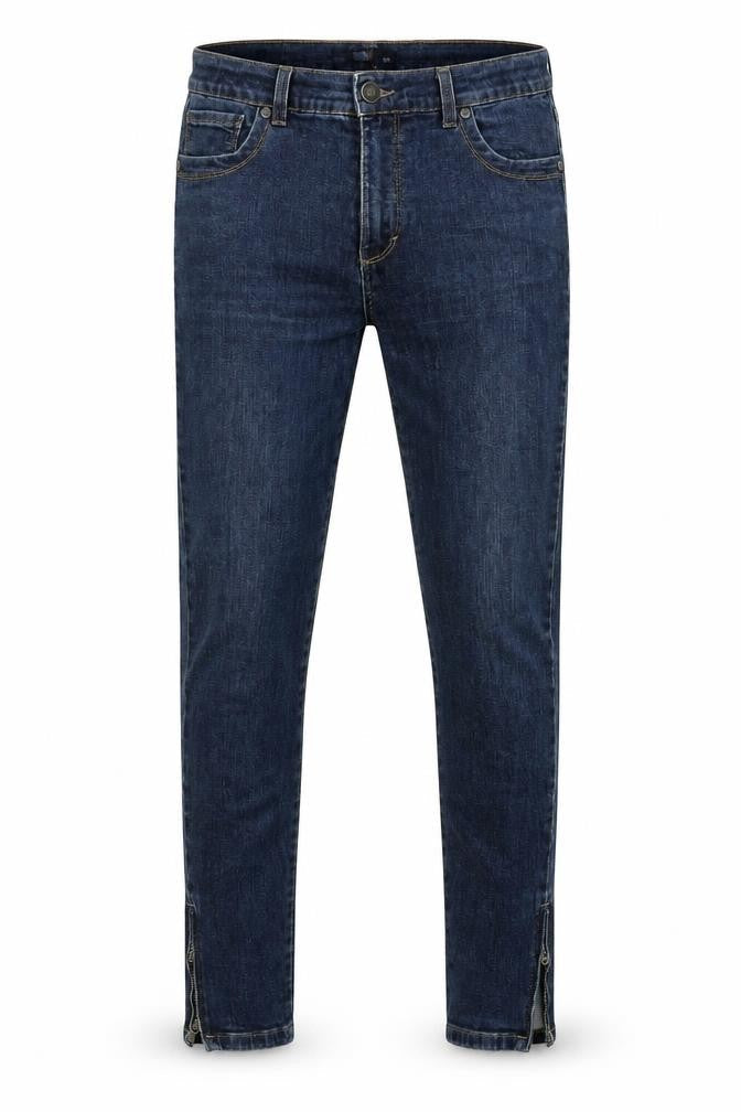 B Jeans Men’s Blue Skinny Denim Jeans W31 Zip Hem Stretch Style