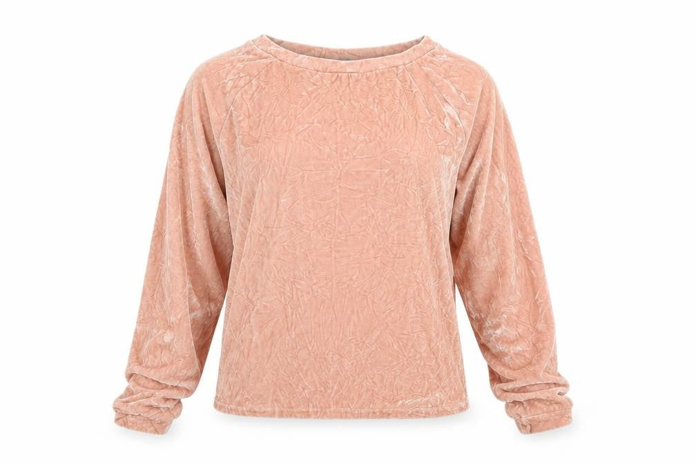 ASOS Women’s Pink Velour Long Sleeve Pullover Sweatshirt Size 8